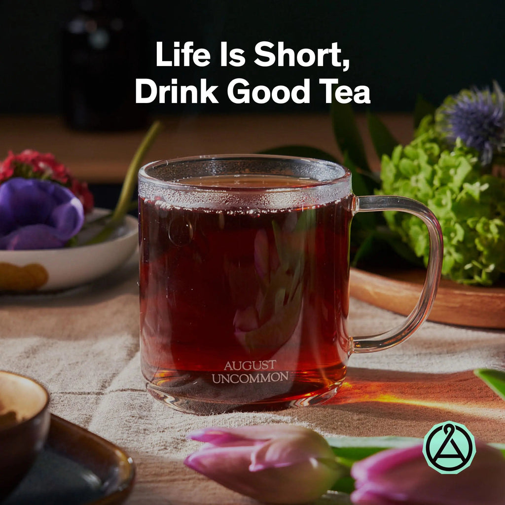 Low Country Bourbon Sugar Black Tea with burnt sugar, buckwheat, and chicory flavors in a Southern-inspired blend