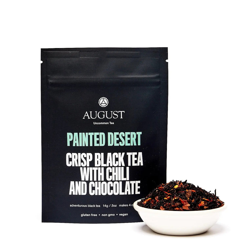 Cup of Painted Desert - Chocolate Chili Black Tea with cinnamon and chili spices