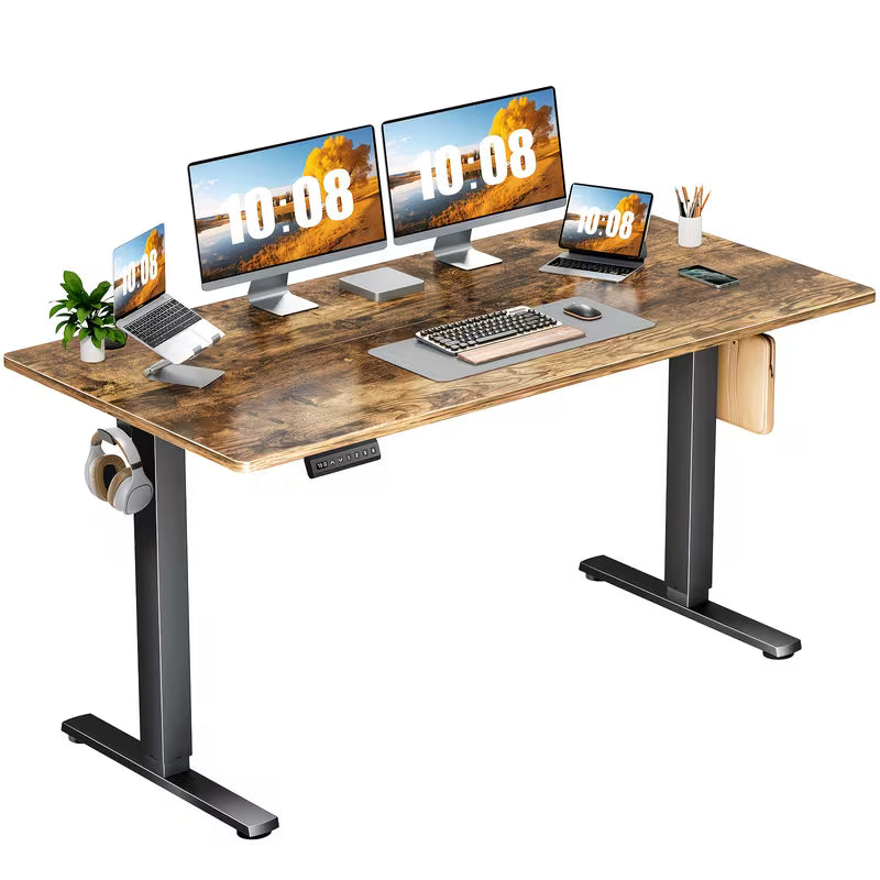 IDLE WAY Ergonomic Desk with Adjustable Height, Ideal for Modern Offices, Studies, Bedrooms, And Living Rooms