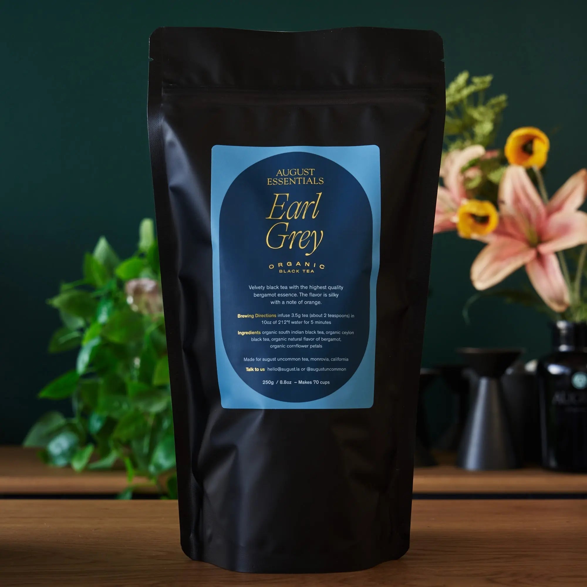 Essentials Earl Grey black tea with bergamot and orange notes in tea bags