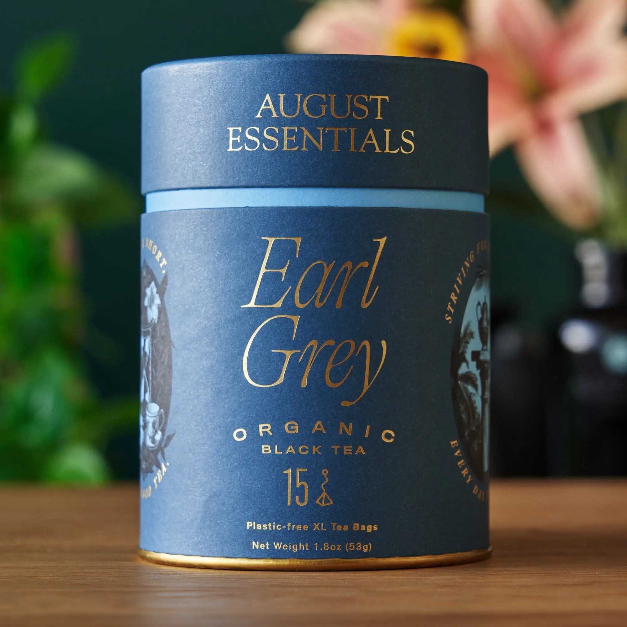All The Essentials tea bag bundle with five classic organic tea blends including Black Gold, Bright Green, Earl Grey, Decaf, and English Breakfast