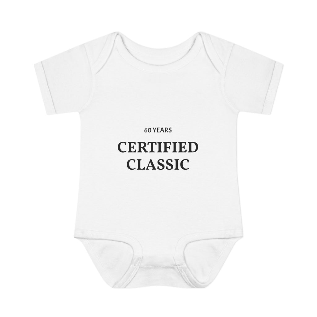 Infant Bodysuit - "60 Years Certified Classic" Baby Onesie (Newborn Gift)