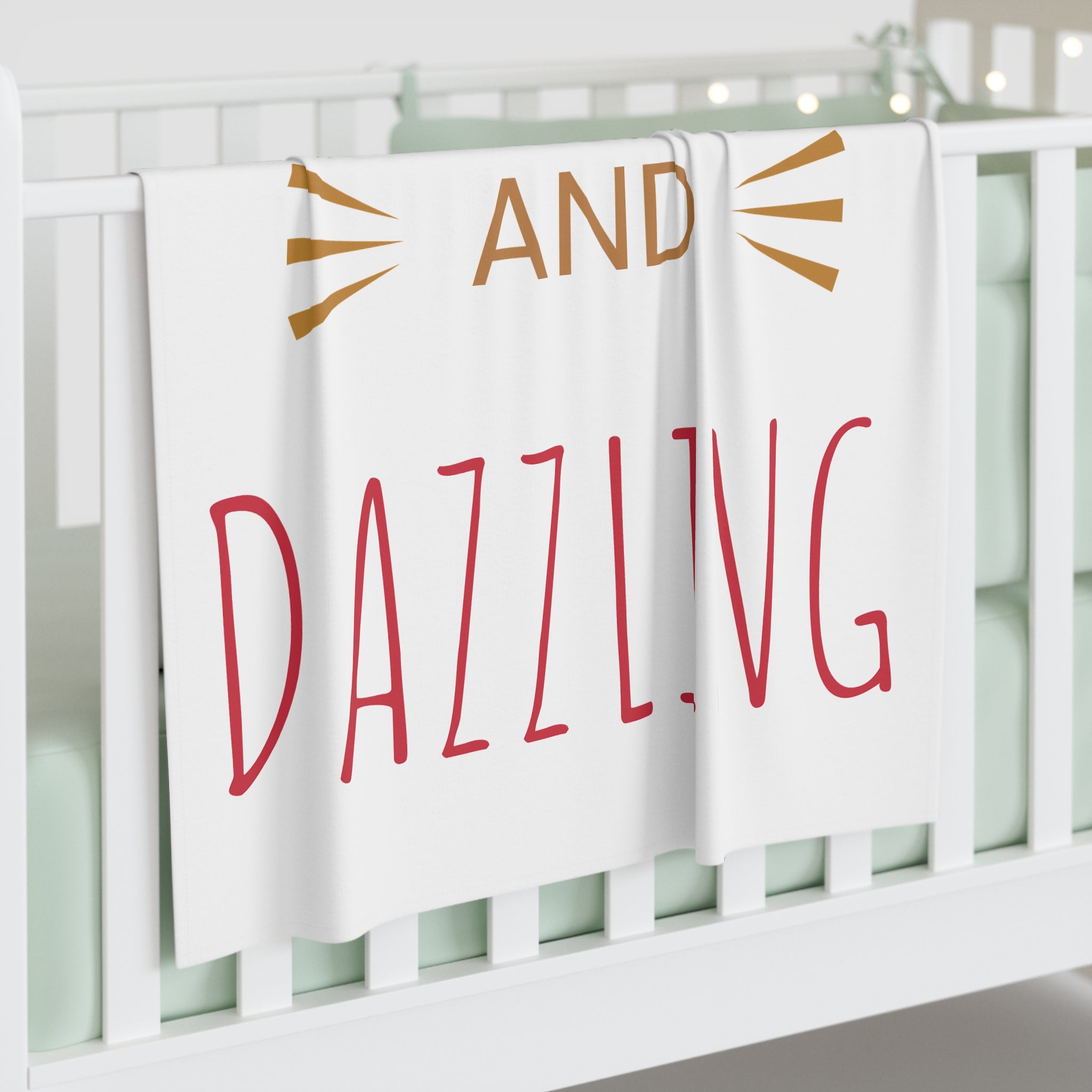 Baby Swaddle Blanket — “Happy and Dazzling” Newborn Swaddle (Gender Neutral, Baby Shower Gift)