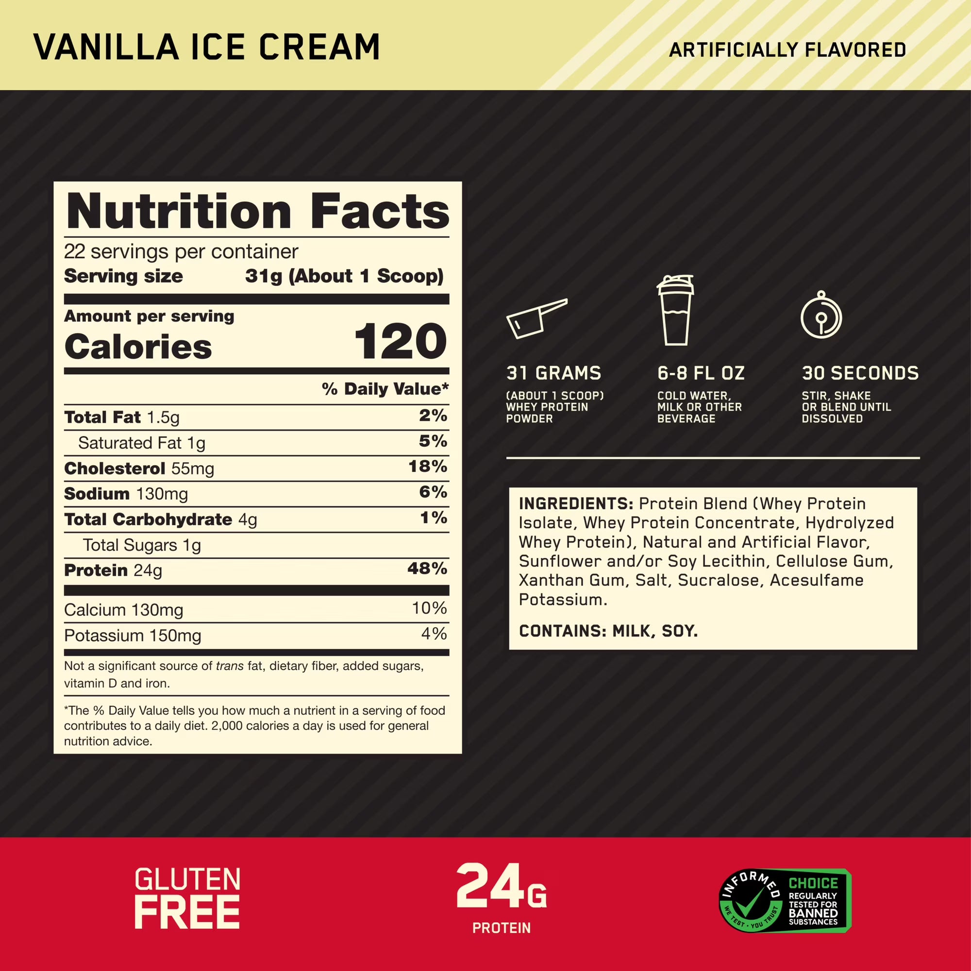 Isopure Zero Carb vanilla protein powder container with 14 servings for muscle recovery