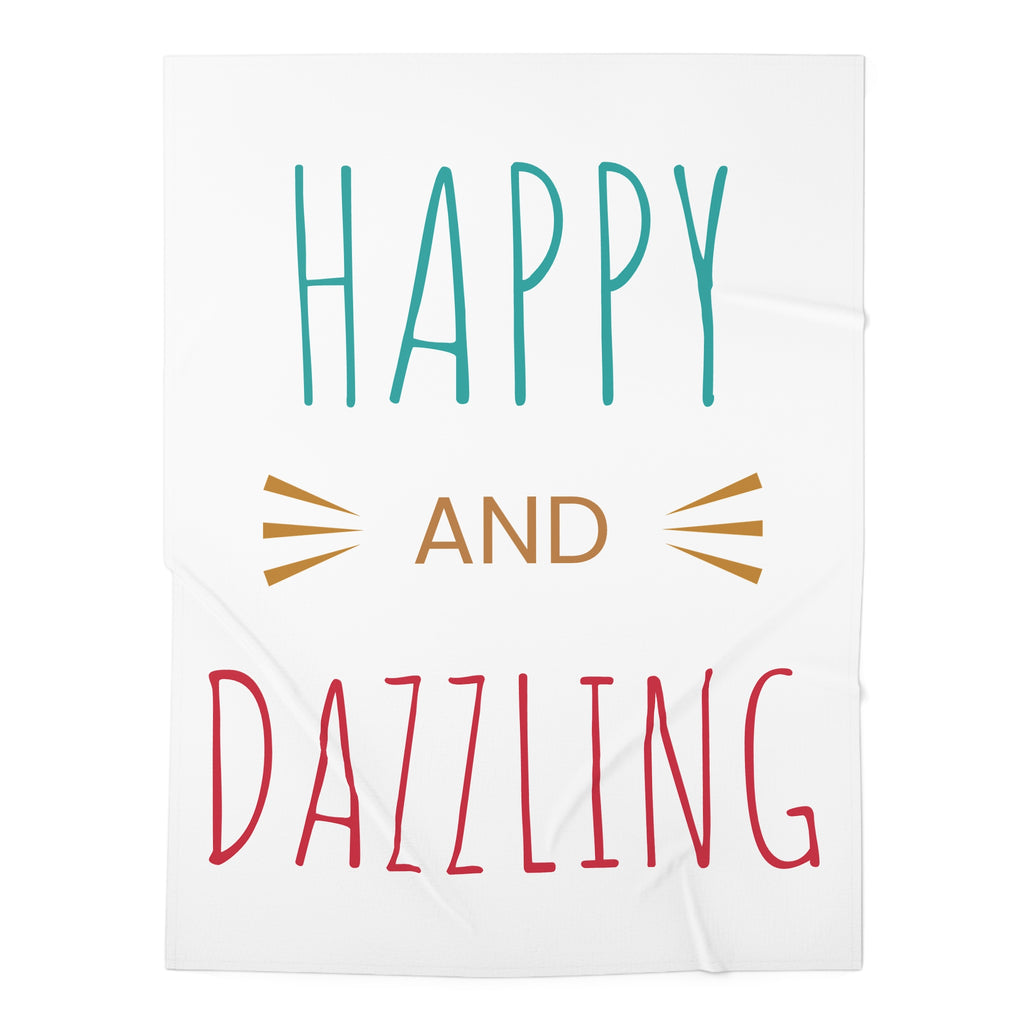 Baby Swaddle Blanket — “Happy and Dazzling” Newborn Swaddle (Gender Neutral, Baby Shower Gift)