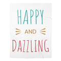 Baby Swaddle Blanket — “Happy and Dazzling” Newborn Swaddle (Gender Neutral, Baby Shower Gift)