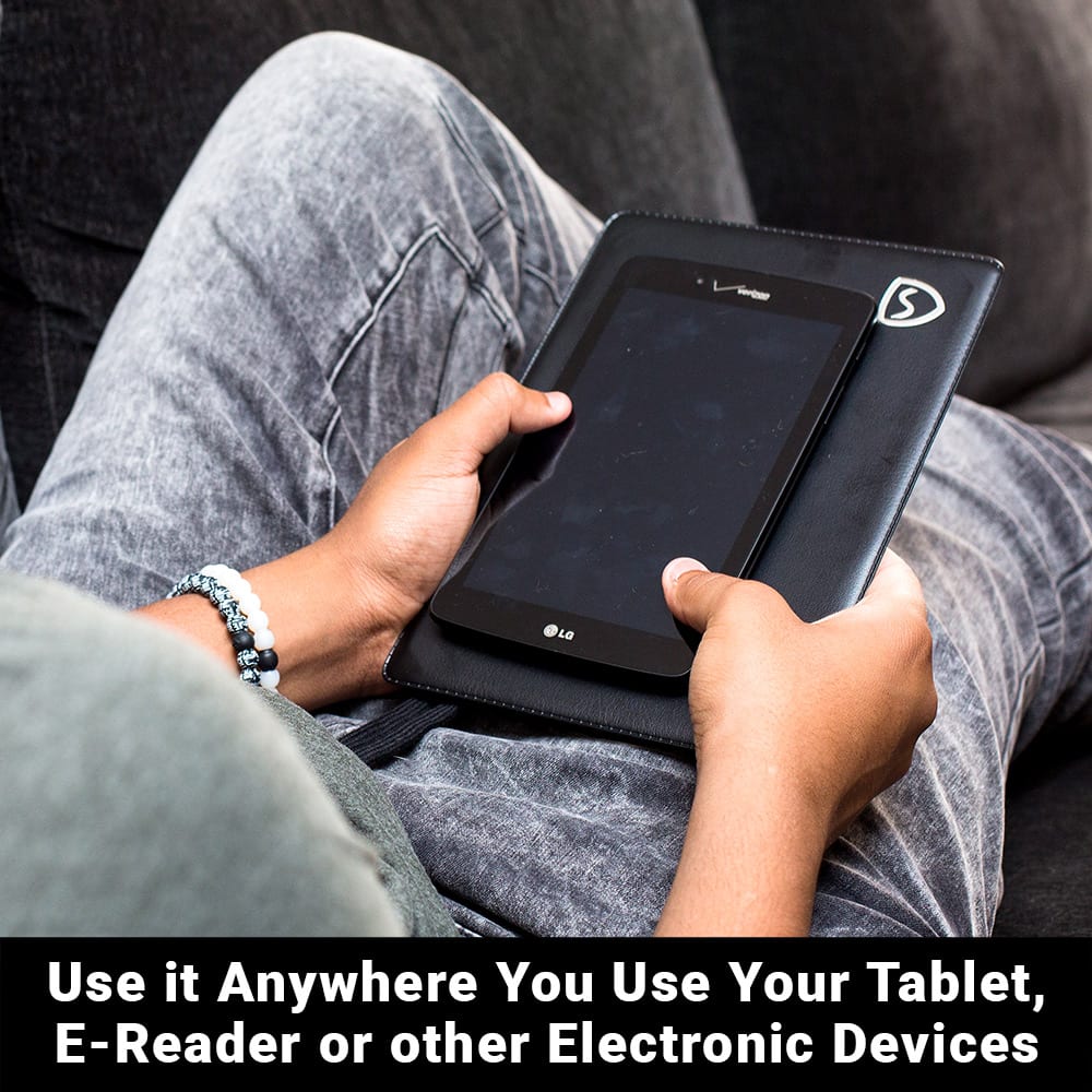 SYB Tablet Pad made with SaferBody™ Platinum Steel shielding body from harmful tablet emissions and radiation