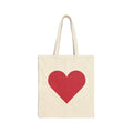 Heart Print Tote Bag - Red Love Canvas Grocery & Gift Tote