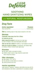 Clear Defense® Hand Sanitizing Wipes
