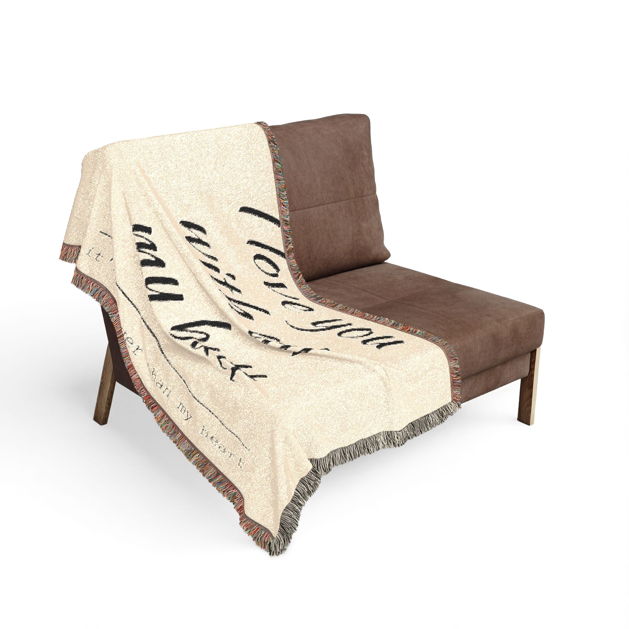 Woven Blanket — "I Love You With All My Butt" Funny Romantic Throw Blanket