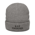 RIP Twenties Embroidered Ribbed Beanie