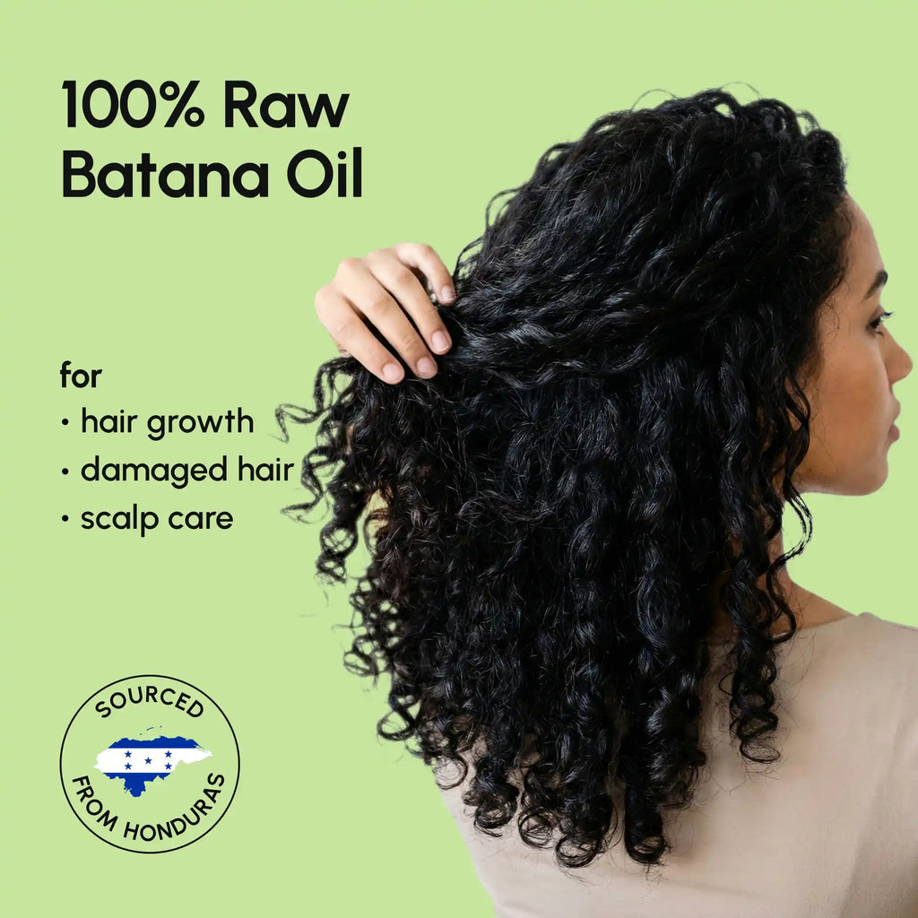 Jar of Pure Batana Hair Growth Paste with natural ingredients for thick, healthy hair growth