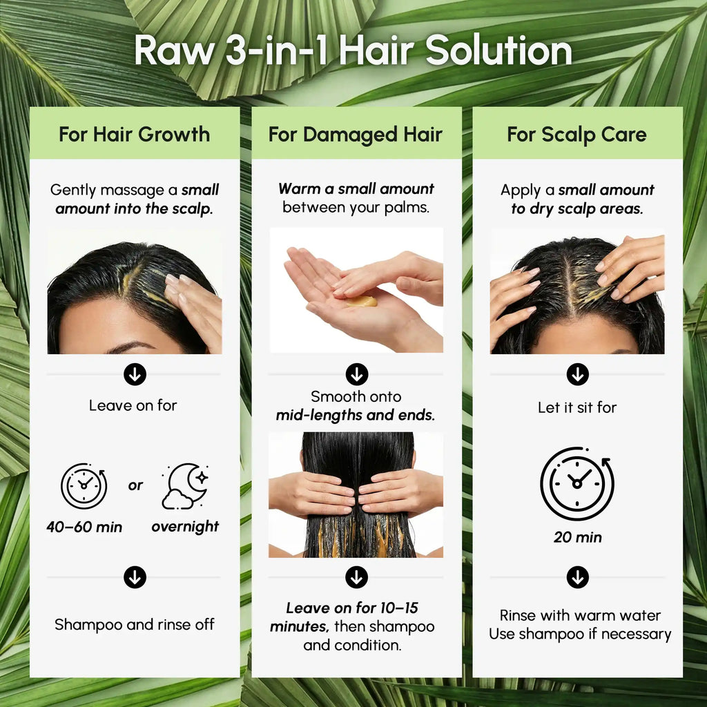 Pure Batana Hair Growth Paste container with natural plant ingredients for healthy hair growth