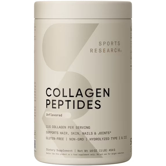 Sports Research® Collagen Peptides for Women & Men Hydrolyzed Type 1 & 3 Collagen Powder Protein (41 Servings) by Josla