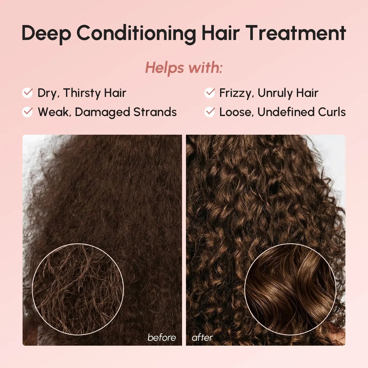 Curl Repair Hair Mask bottle with nourishing oils for frizzy and damaged curly hair care