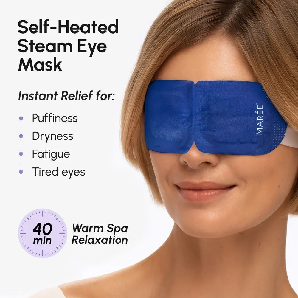 Scented Spa Steam Eye Mask with lavender steam for soothing tired eyes and reducing puffiness