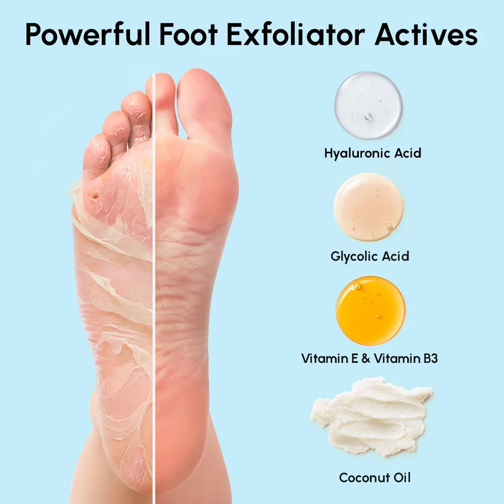 Marée® 3-in-1 exfoliating and hydrating foot mask with moisturizing socks for smooth, soft feet