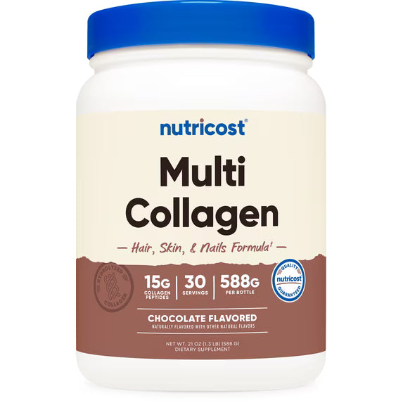 Nutricost Multi Collagen + Beauty & Protein Powder (Milk Chocolate Flavor) 30 Servings - with Biotin and Collagen Peptides, Non-GMO, Gluten-Free by Josla