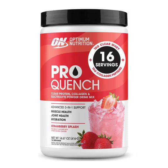 Optimum Nutrition ProQuench Clear Protein Powder, Strawberry Splash, 16 Servings by Josla