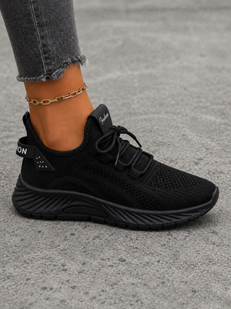 Lightweight Breathable Mesh Sneakers, Non-Slip EVA Sole Lace-Up Low-Top Running & Tennis Shoes For Men And Women, Retro All-Season Fitness Wear