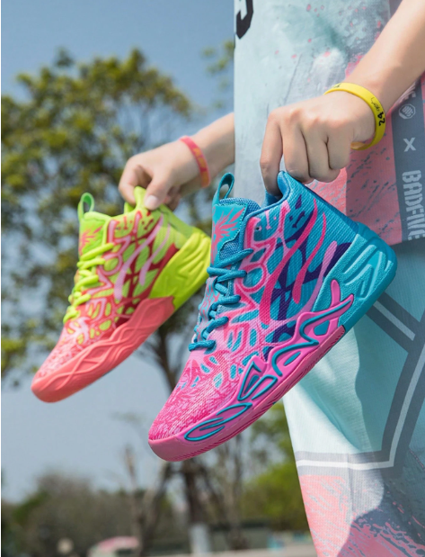 Men's Fashion Shock-Absorbing Sports Shoes, Graffiti Teenager Basketball Shoes