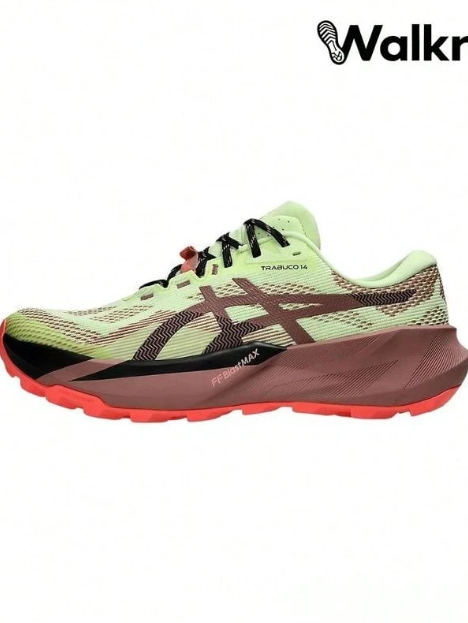 Asics Gel-Trabuco 14 Comfortable Fit Trail Running Shoes Light-Green Brown Sneaker Men 1011C166-750