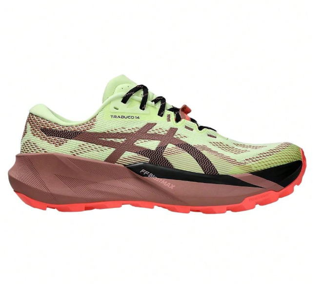 Asics Gel-Trabuco 14 Comfortable Fit Trail Running Shoes Light-Green Brown Sneaker Men 1011C166-750