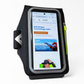SYB Arm Band Phone Pouch shielding EMF radiation with velcro strap and reflective design for workouts