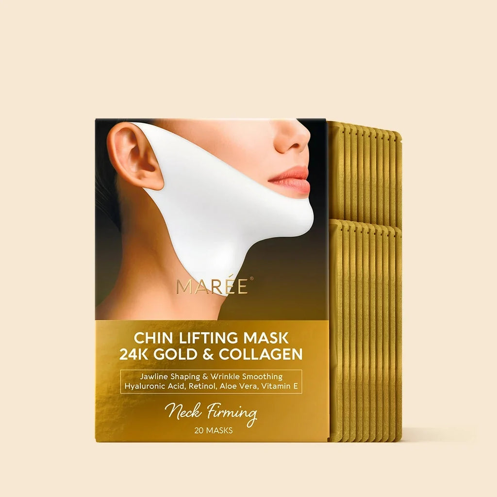 24K Gold V-Line Lifting Mask for jawline and neck anti-wrinkle collagen hydrogel face shaper