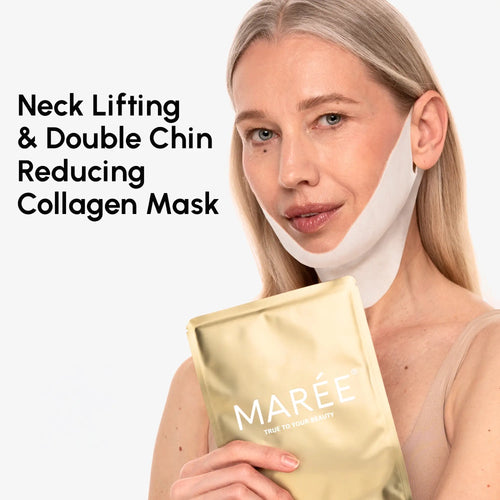 24K Gold V-Line Lifting Mask box with 20 collagen face shaper masks for jawline and neck lifting