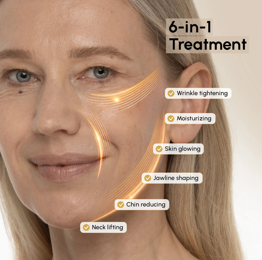Pack of 20 24K Gold V-Line Lifting Masks for jawline and neck lifting with collagen and hydrogel