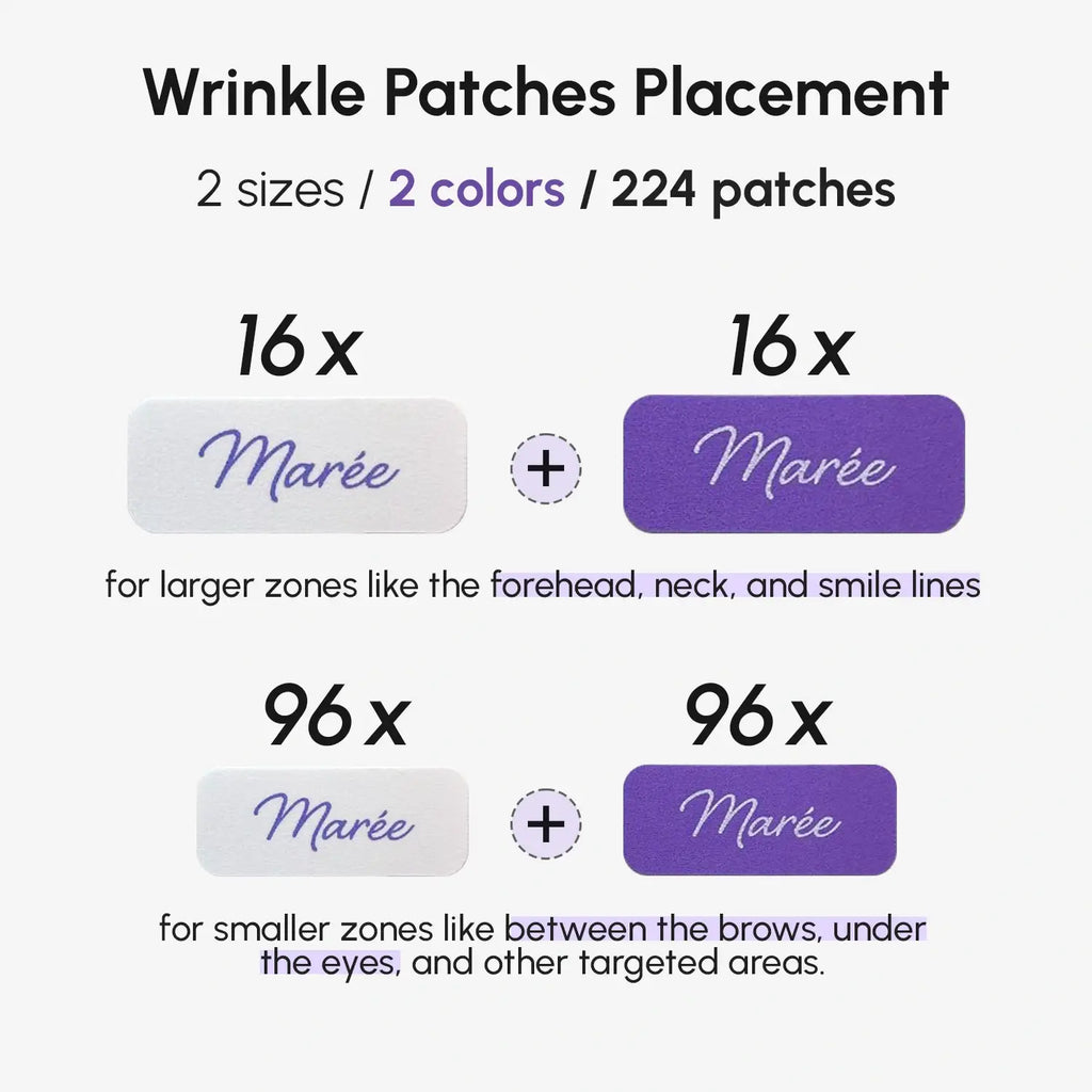 Anti-wrinkle tape patches smoothing facial wrinkles and lifting skin without injections