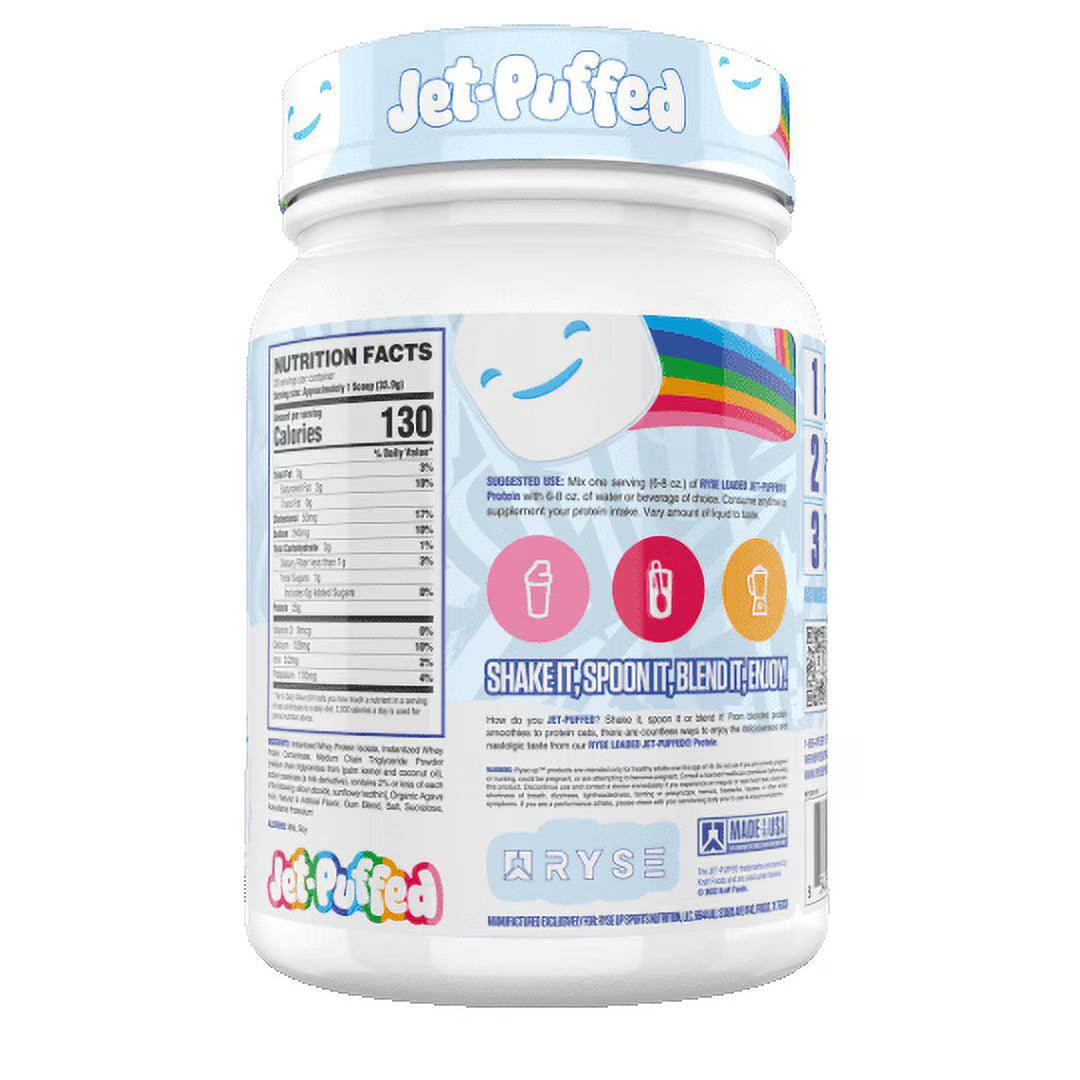 RYSE Loaded Whey Protein Isolate Zero Carb Jet Puffed Marshmallow Post Workout by Josla
