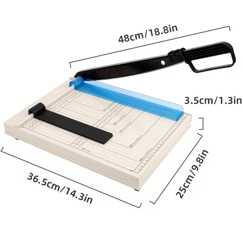 12 Inch Large Heavy-Duty Guillotine Paper Cutter Trimmer, High Capacity Paper Cutting Board with Safety Guard Lock, Precise Grid Markings for Photo, Cardstock, Cardboard, Scrapbook & Office Documents, Durable Craft Cutting Tool, Perfect Holiday Gift