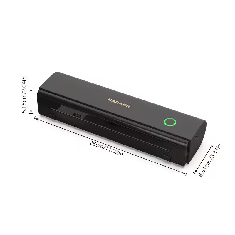 A4 Portable Inkless Thermal Printer with Paper Tray, Wireless Wireless Mobile Printer, Supports 8.5X11 Inch American Letter Paper/A4 Thermal Paper, Compatible with Mobile Phones And Laptops, Suitable for Home, Office, School And Travel