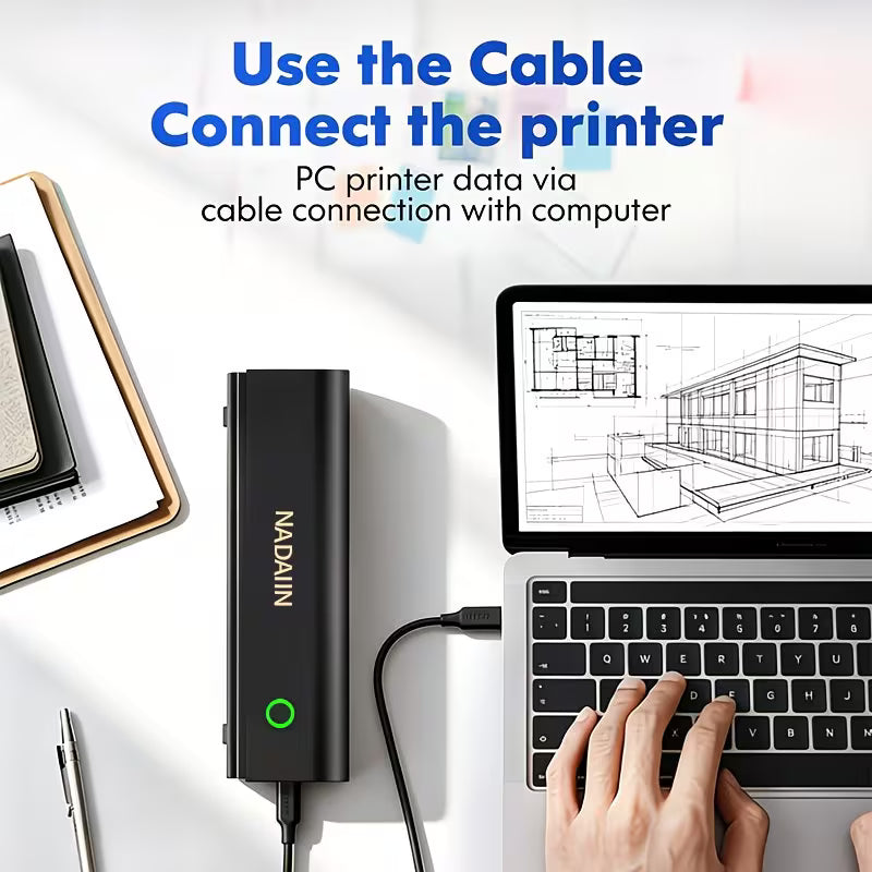 A4 Portable Inkless Thermal Printer with Paper Tray, Wireless Wireless Mobile Printer, Supports 8.5X11 Inch American Letter Paper/A4 Thermal Paper, Compatible with Mobile Phones And Laptops, Suitable for Home, Office, School And Travel