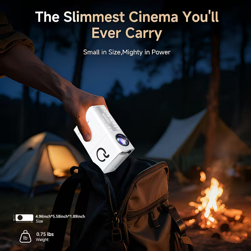 Portable Projector, USB Connection, Native 720p, Support 1080P, Equipped With Remote Control, Compatible With Smartphones, Tablets, Laptops And LCD Screens