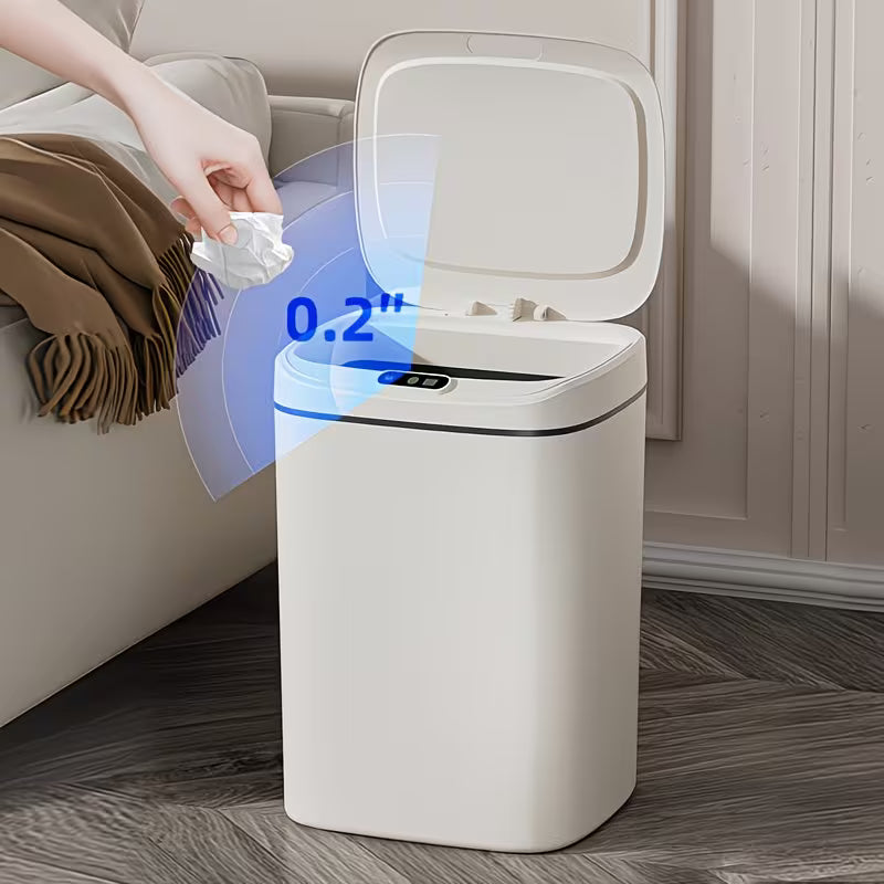 Hands-Free Smart Trash Can with Motion, Sealing Lid & Odor-Blocking Technology, Touchless Operation for /Office//Bathroom, Trash Bin (Easy Clean, Durable Design)