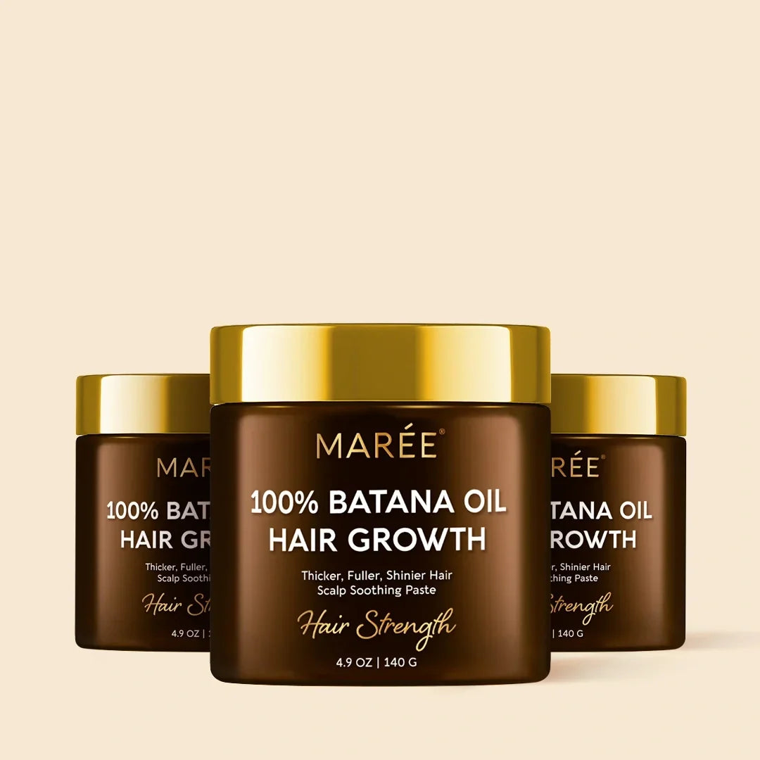 Jar of Pure Batana Hair Growth Paste with natural ingredients for thick healthy hair growth