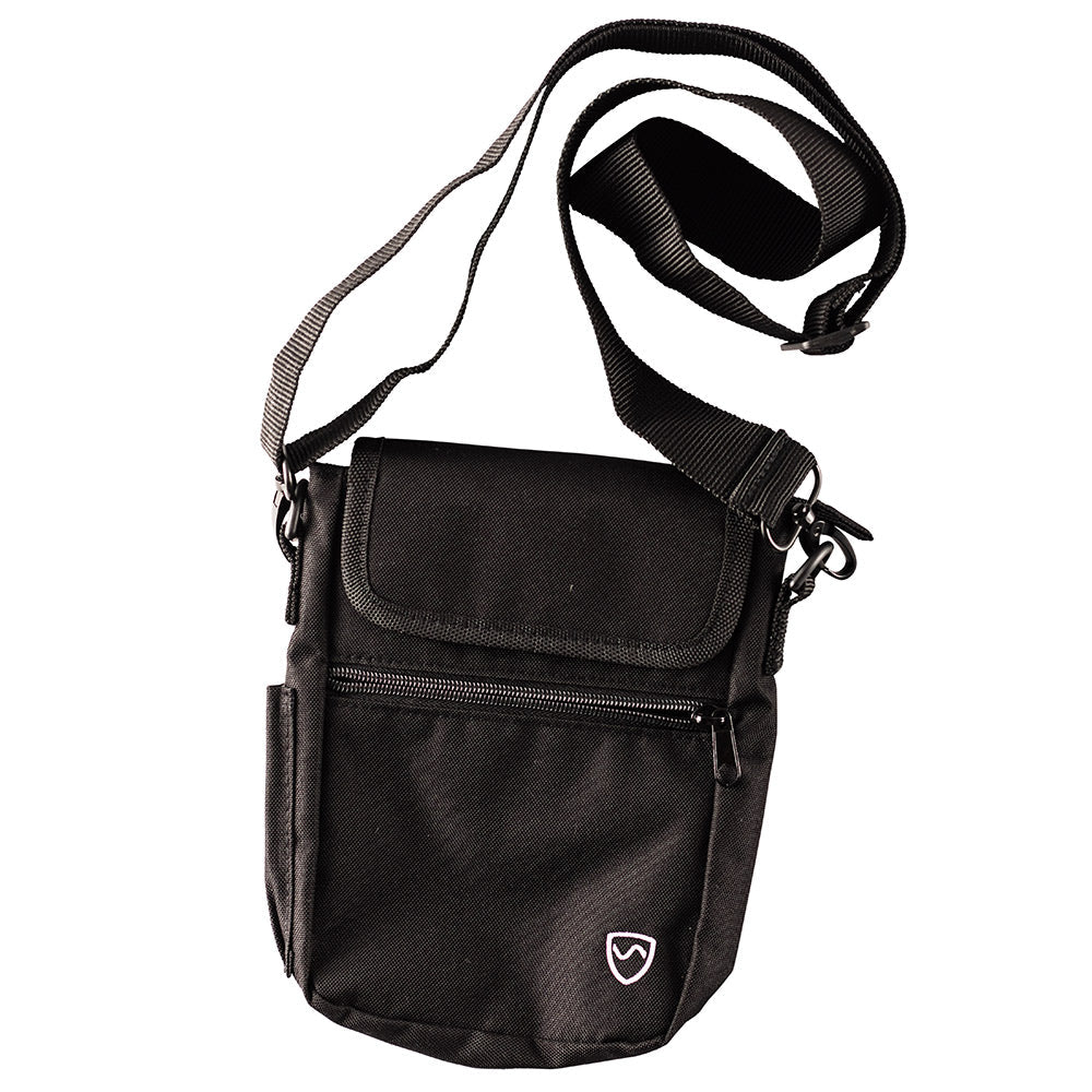 SYB Phone Pouch Deluxe black crossbody bag with EMF shielding and multiple carrying options