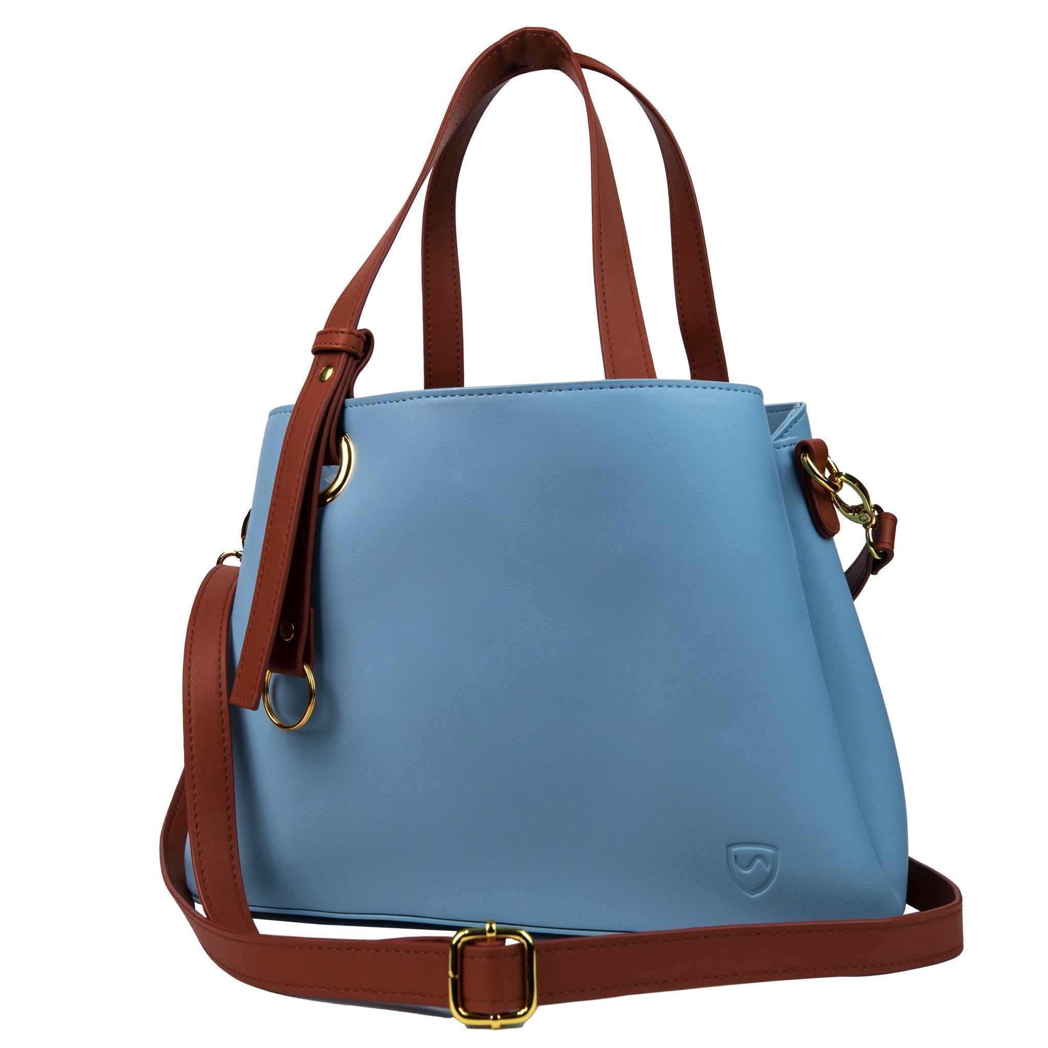 SYB Purse made with SaferBody technology shielding 99% EMF radiation, vegan leather, multiple compartments, removable shoulder strap, safe phone carrying.