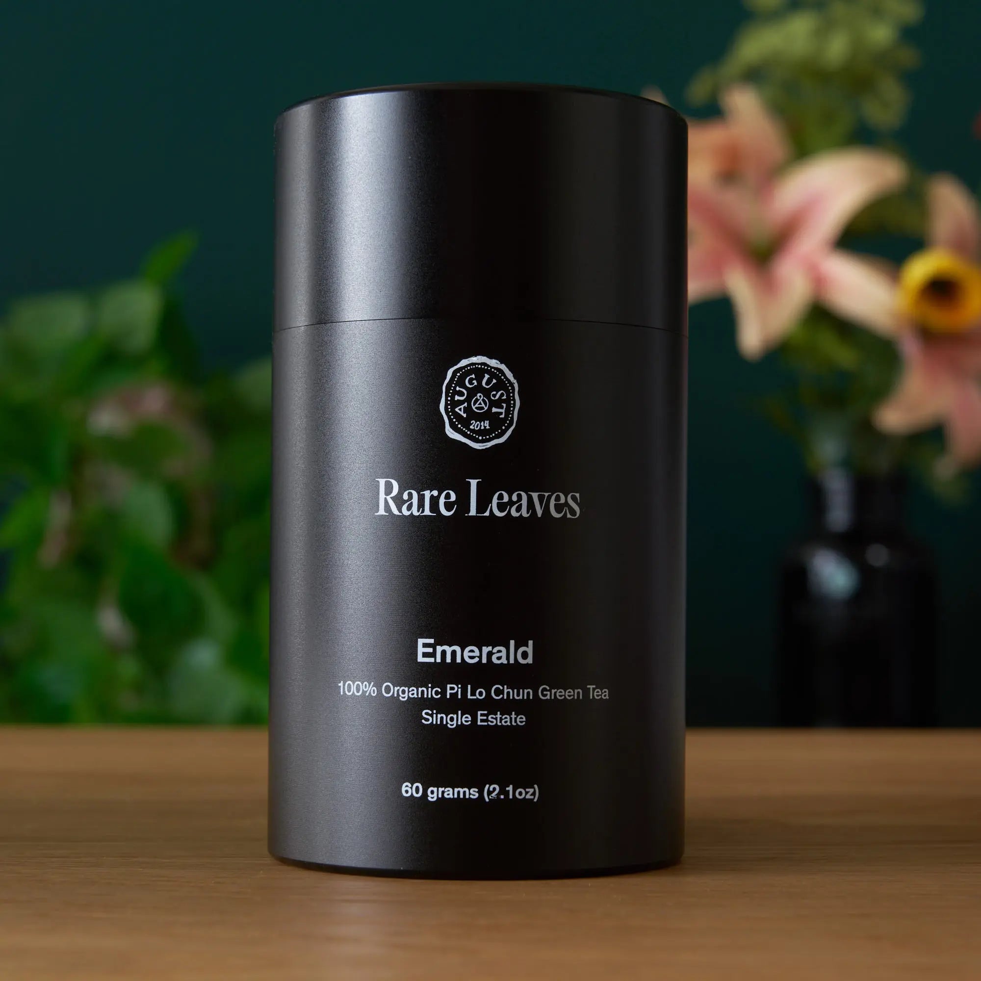 Luxury Rare Leaves teas gift set with three single origin tea tins in a sleek box