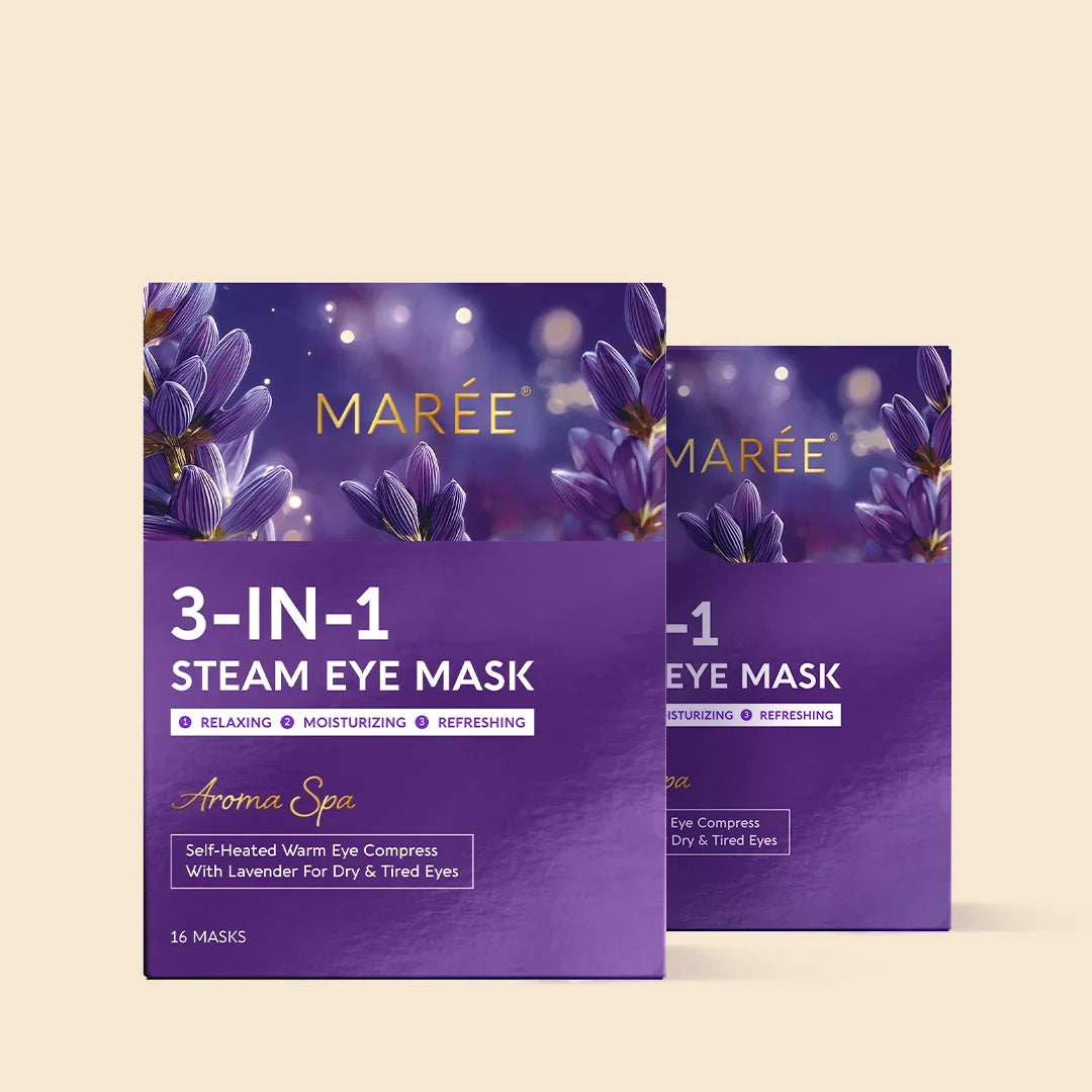 Scented Spa Steam Eye Mask with lavender aroma for soothing, hydrating tired eyes and reducing puffiness