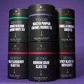Assortment of six August Flavor tea bags including black, green, and herbal teas from August