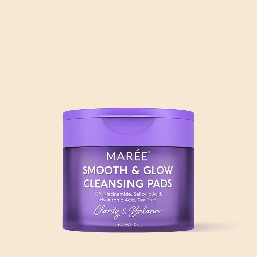 12% Niacinamide Smooth & Glow Pads with hyaluronic acid and marine collagen for moisturizing and anti-aging skin care