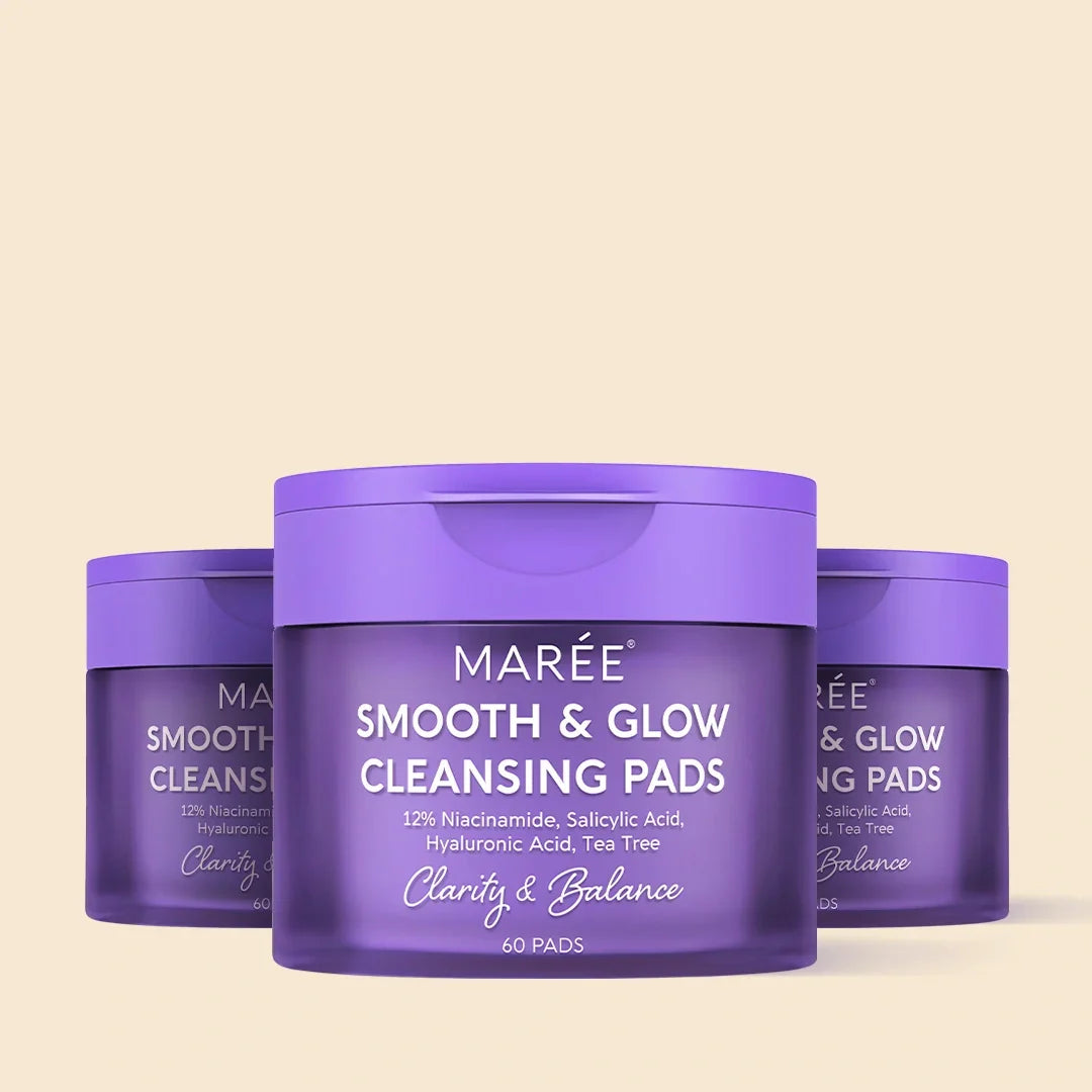12% Niacinamide Smooth & Glow Pads with hyaluronic acid and collagen for moisturizing and anti-aging skin care