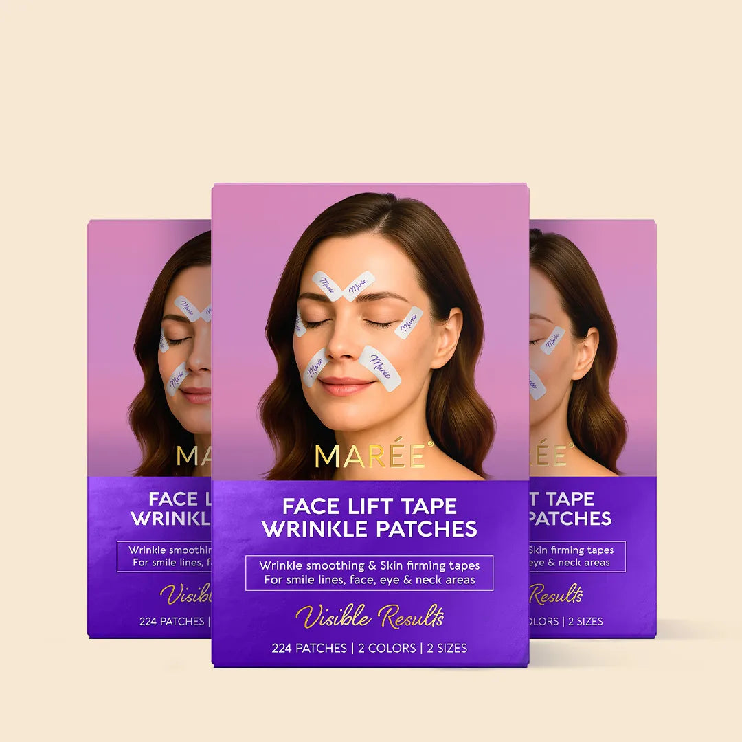 Anti-wrinkle tape patches smoothing facial wrinkles and lifting skin